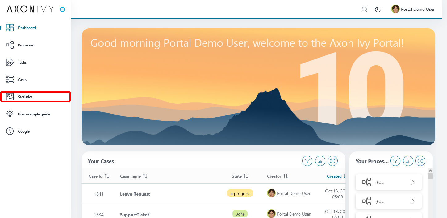 Full Statistics Page — Portal Guide 10.0.0.1 documentation