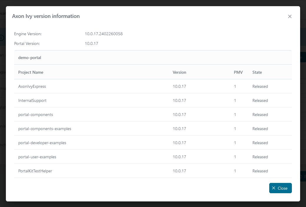 portal-version-information