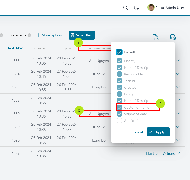 task-columns-configuration