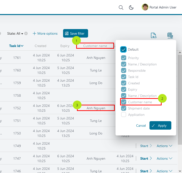task-columns-configuration