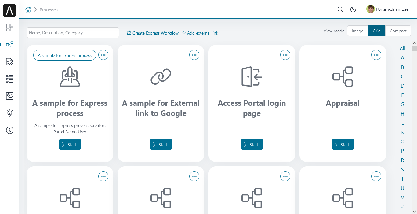 portal-process-grid-view-page