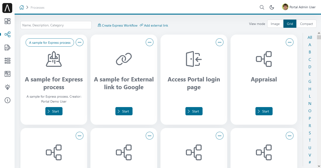 portal-process-grid-view-page