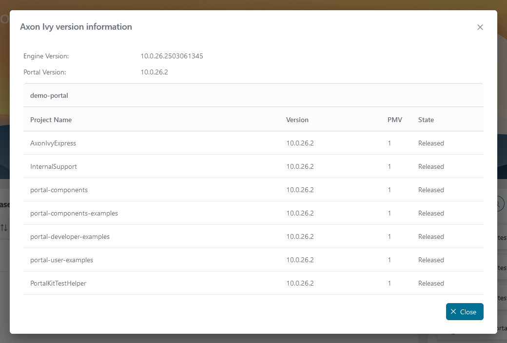 portal-version-information