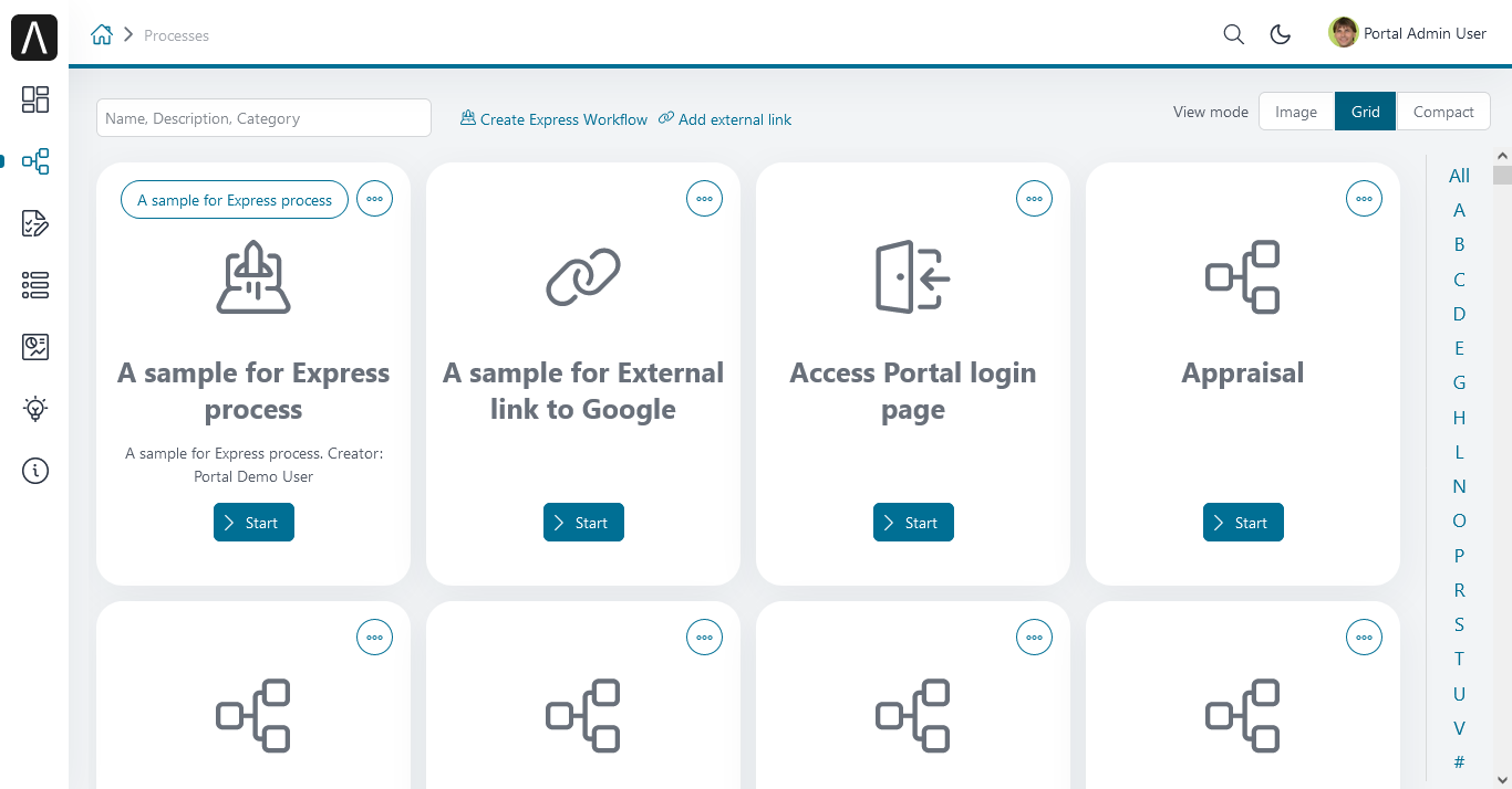 portal-process-grid-view-page