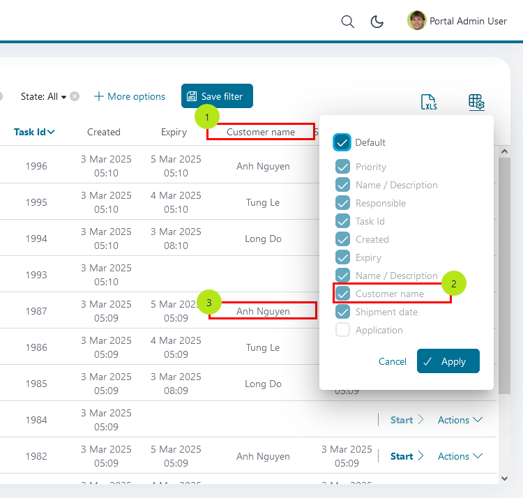 task-columns-configuration