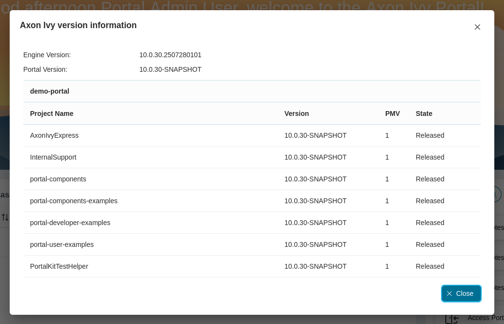 portal-version-information