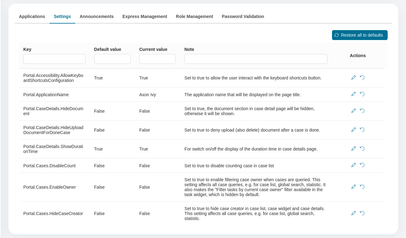 Admin Settings — Portal Guide 10.0 documentation