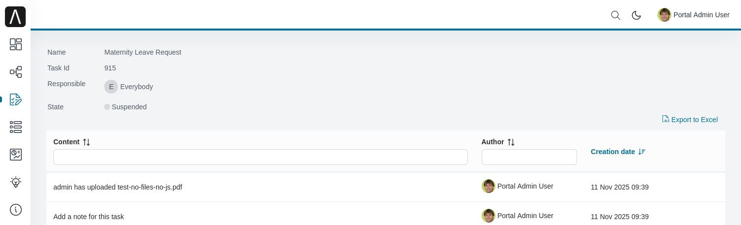 Full Task List — Portal Guide 10.0 documentation