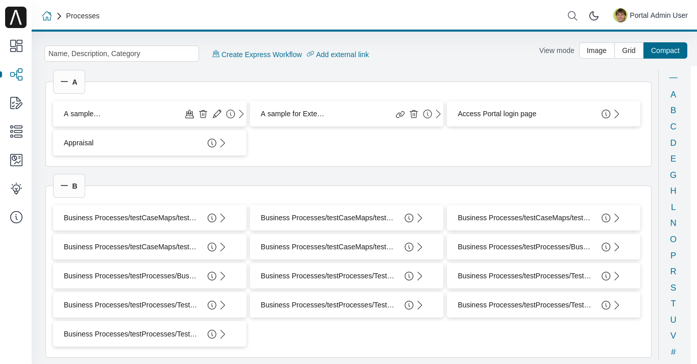 Full Process List — Portal Guide 10.0 documentation
