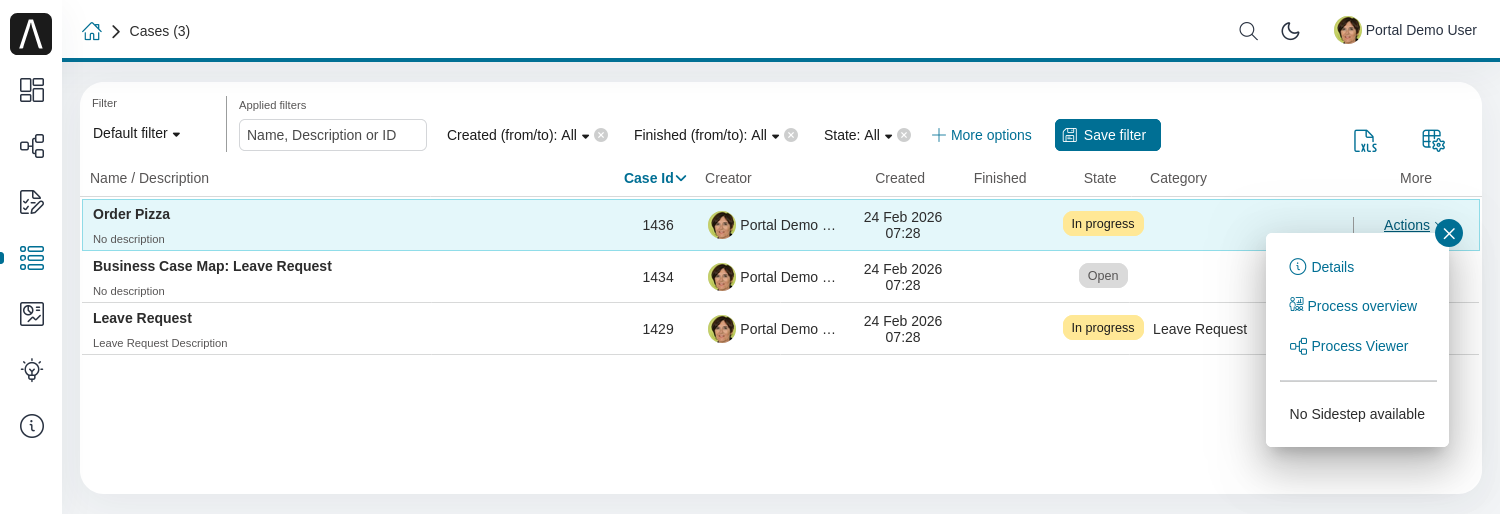 Full Case List — Portal Guide 10.0 documentation