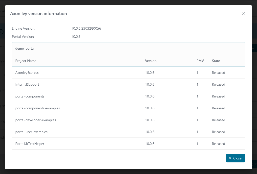 portal-version-information
