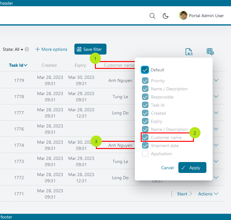 task-columns-configuration