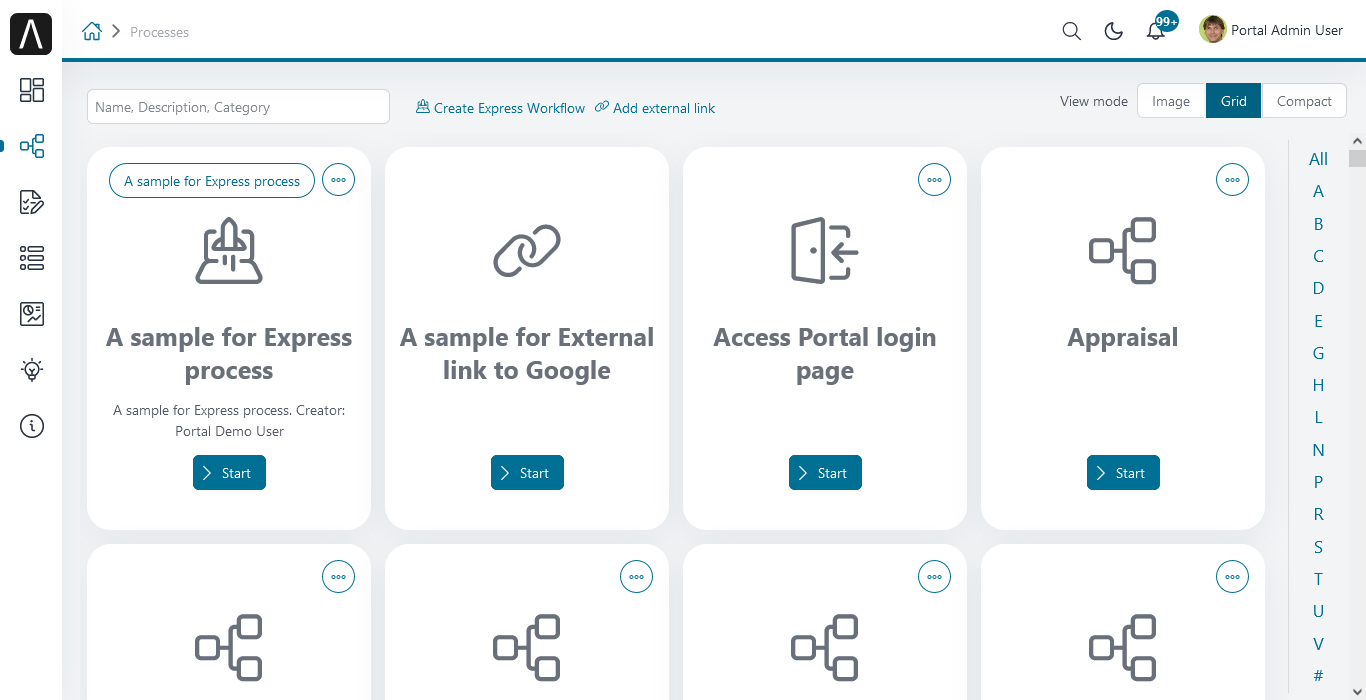 portal-process-grid-view-page