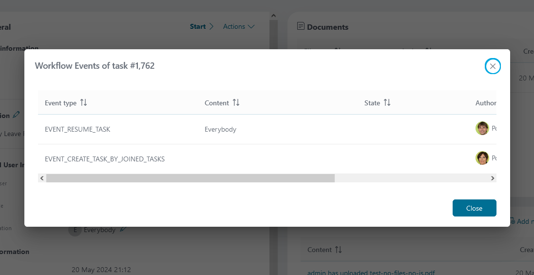 workflow-events-table