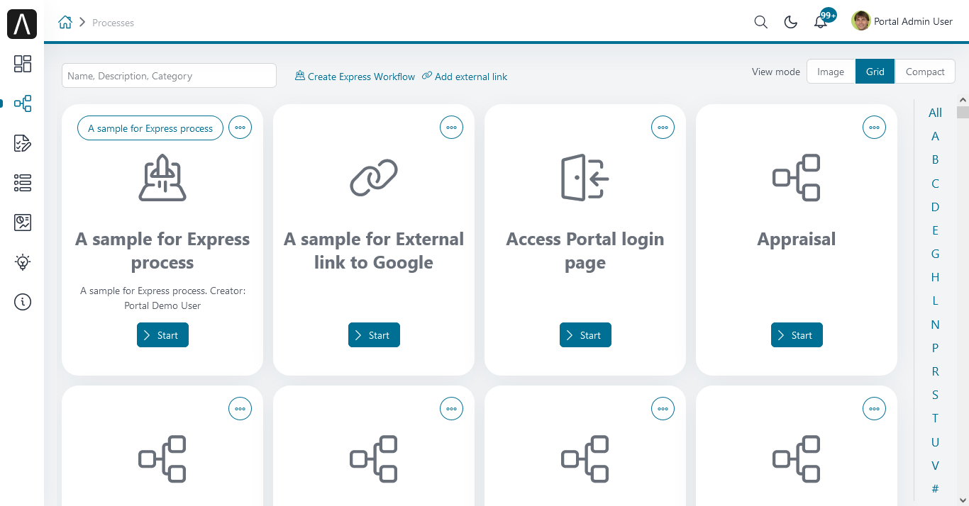 portal-process-grid-view-page