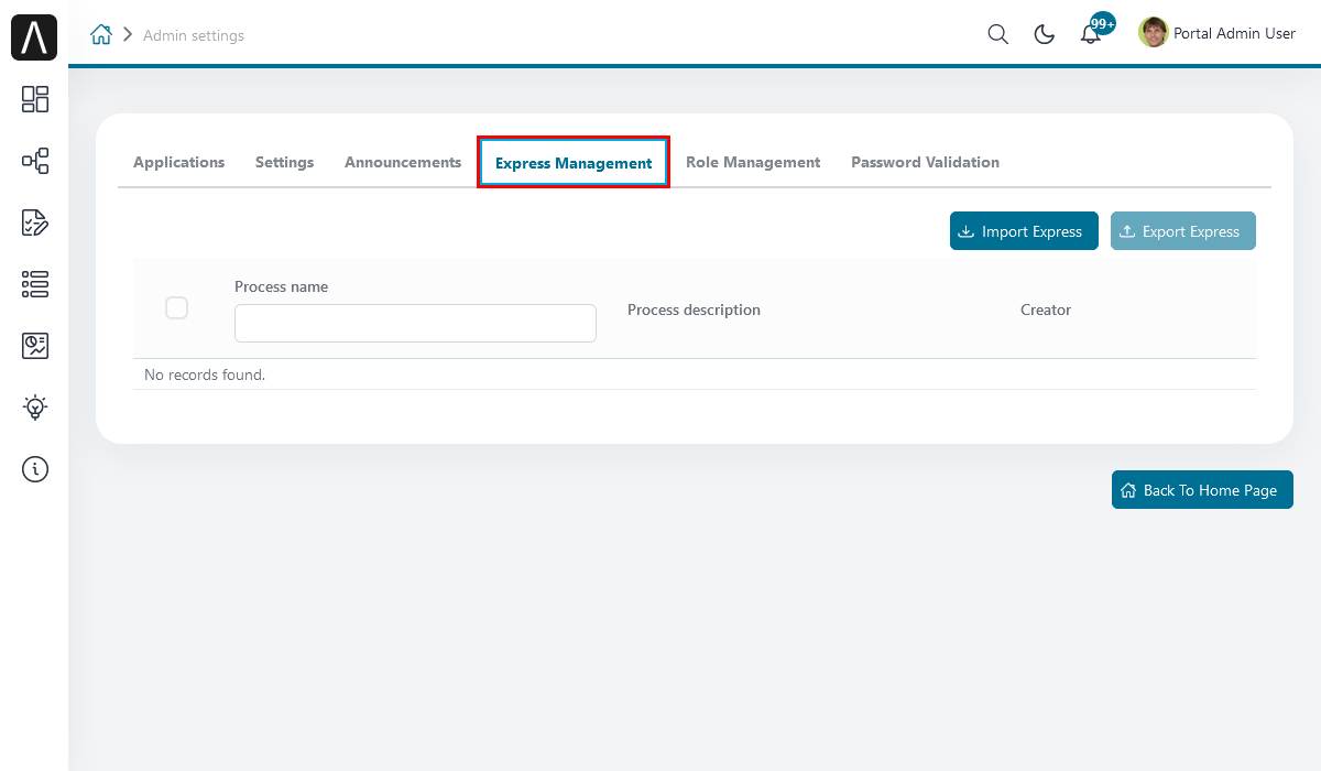 express-management-tab