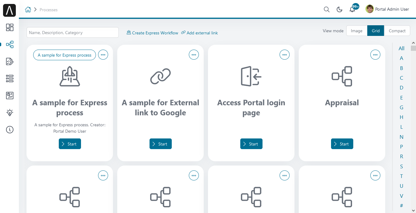 portal-process-grid-view-page