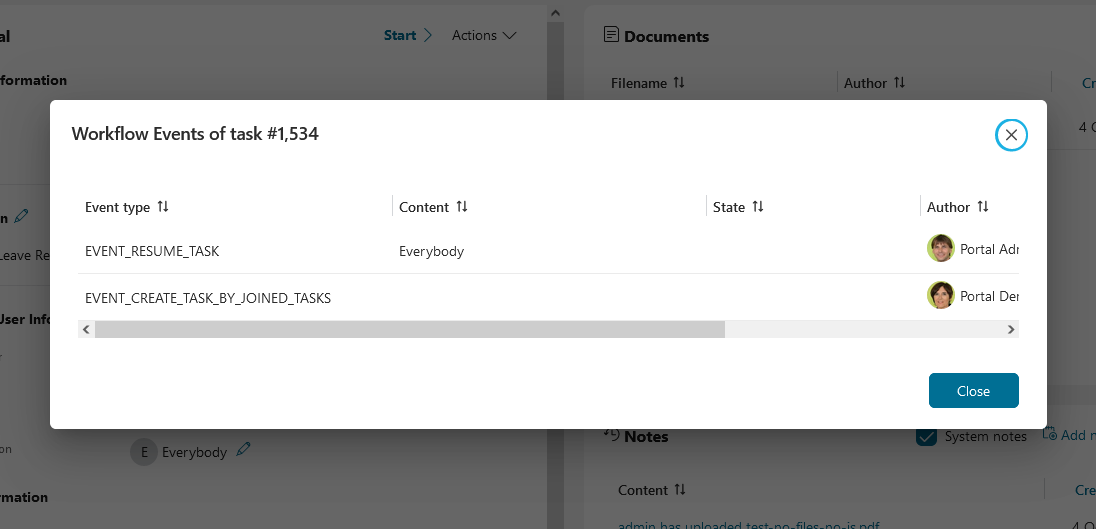 workflow-events-table