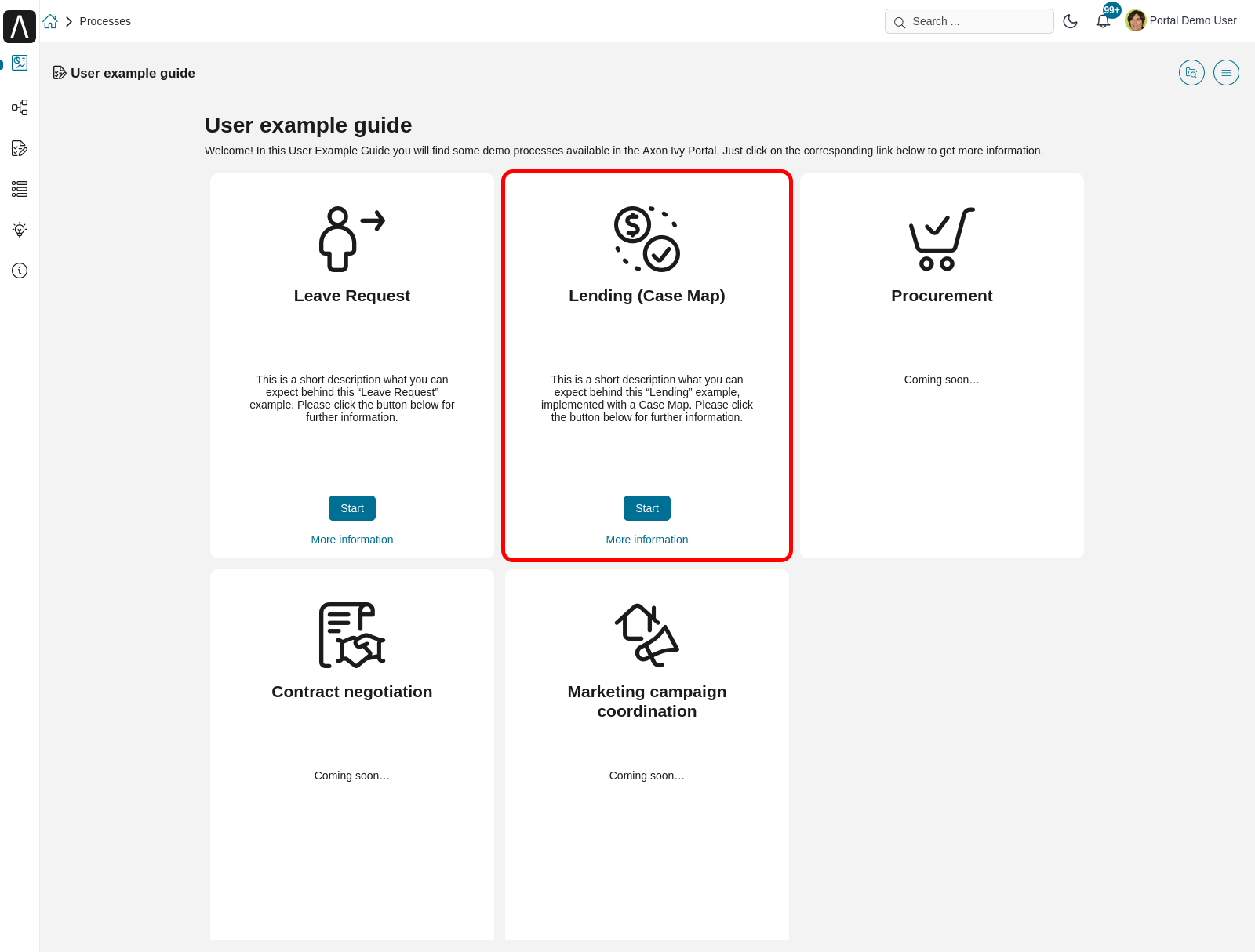 Portal examples: Lending