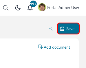 Case Details: save button