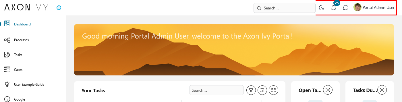 Portal header