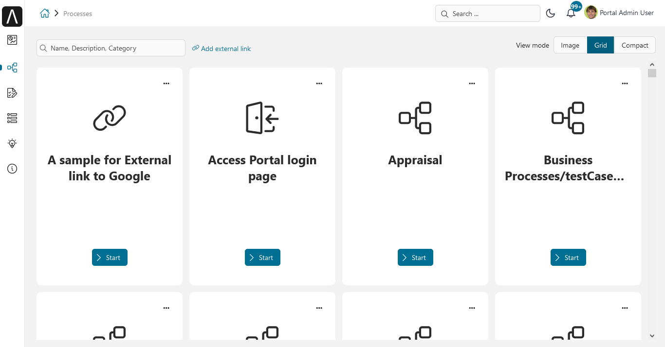 portal-process-grid-view-page
