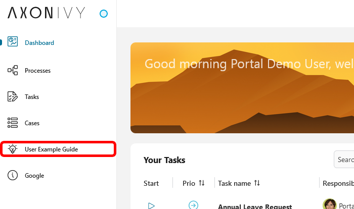 Link to the user example guide