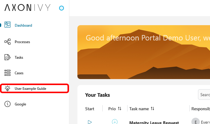 Link to the user example guide