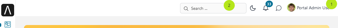 Portal header items
