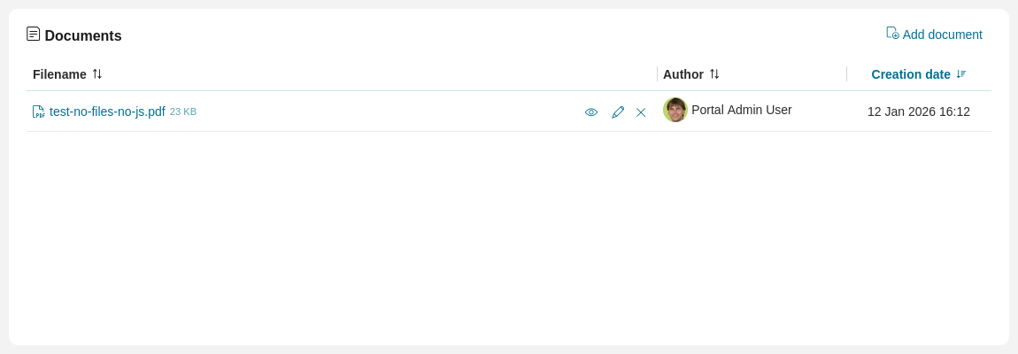 Task Details: Documents section