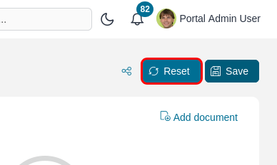 Task Details: button to reset to the default configurations