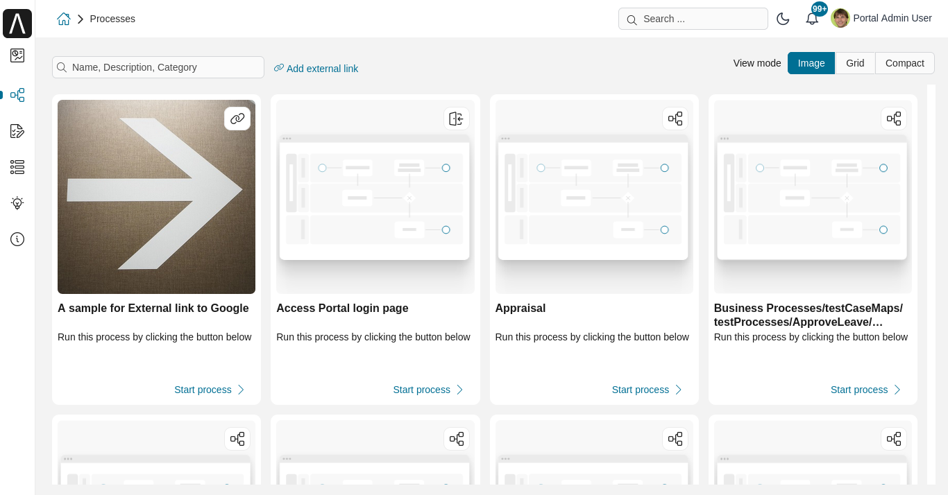 Full process list image mode