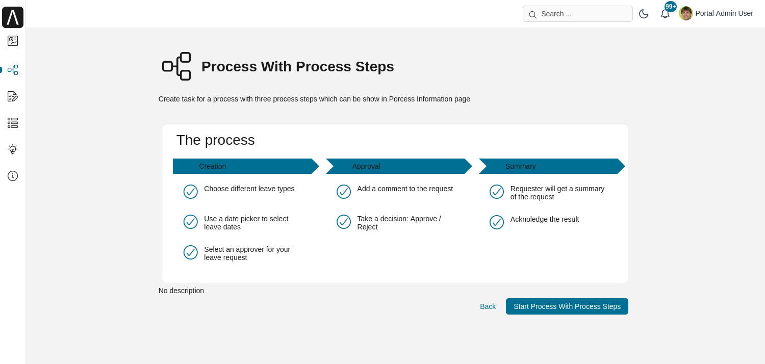 Process information page