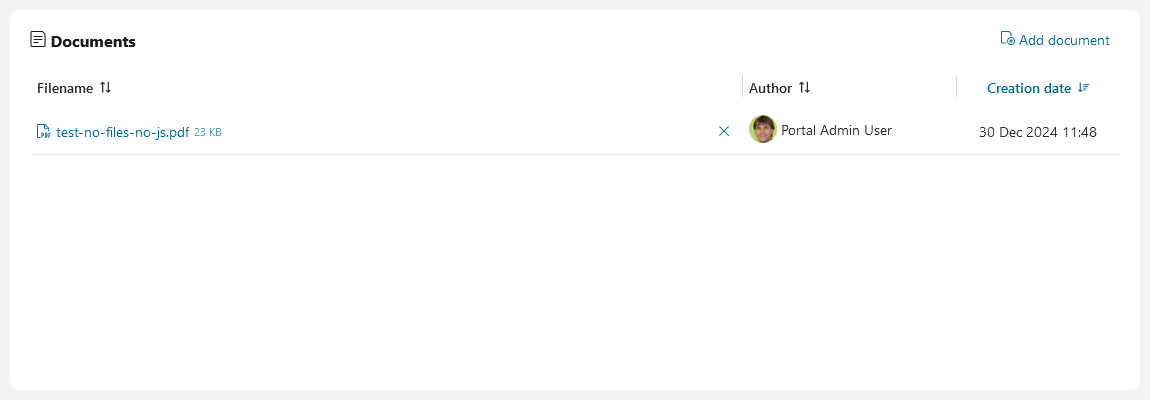 Task Details: Documents section