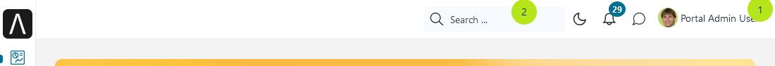 Portal header items
