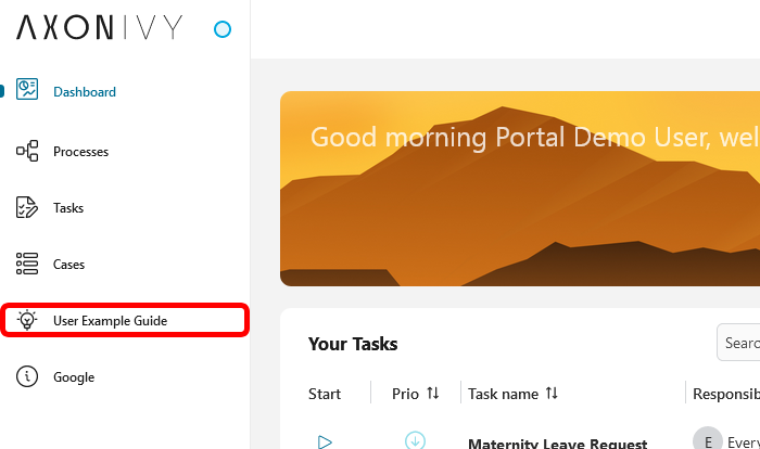 Link to the user example guide