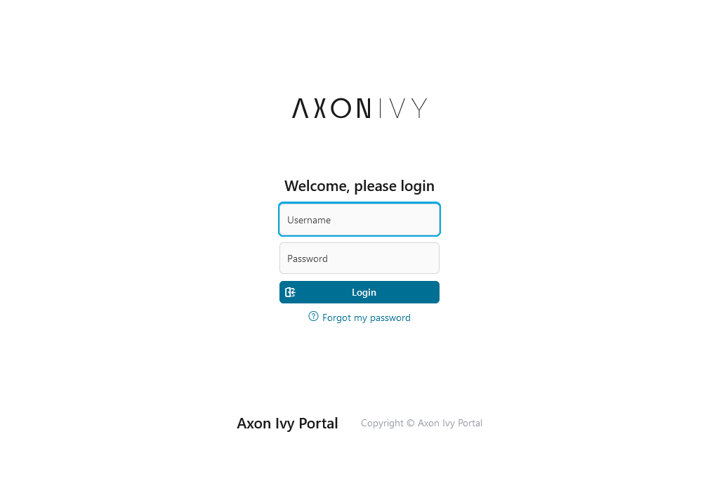 Portal Login screen