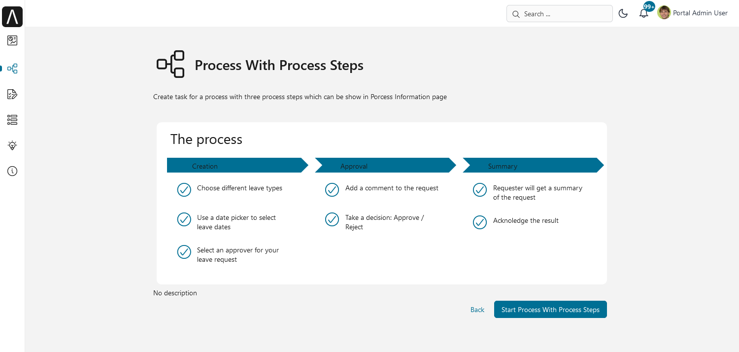 Process information page