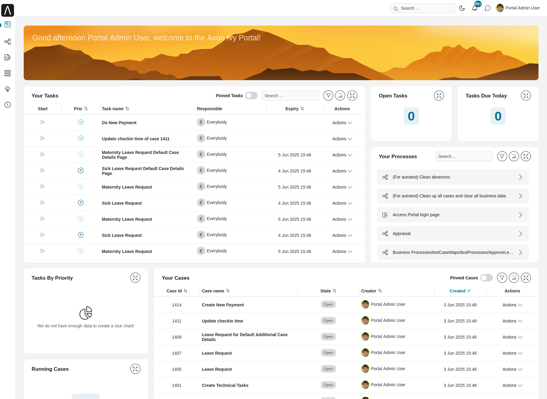 Dashboard screen