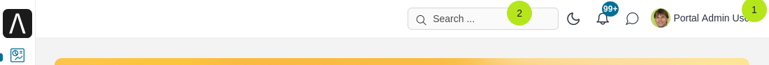 Portal header items