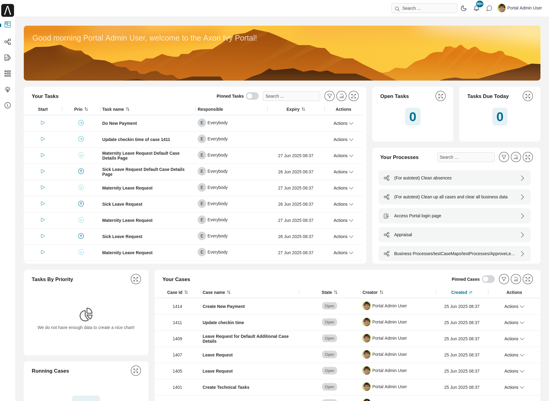Dashboard screen
