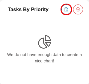 Clone widget button placed on the header of a widget in Edit mode. After clicking this button, the Clone widget dialog will appear.
