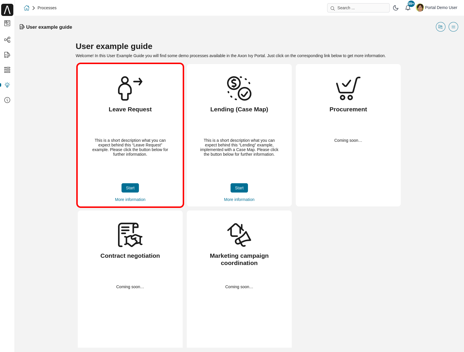 Portal examples: Leave request example