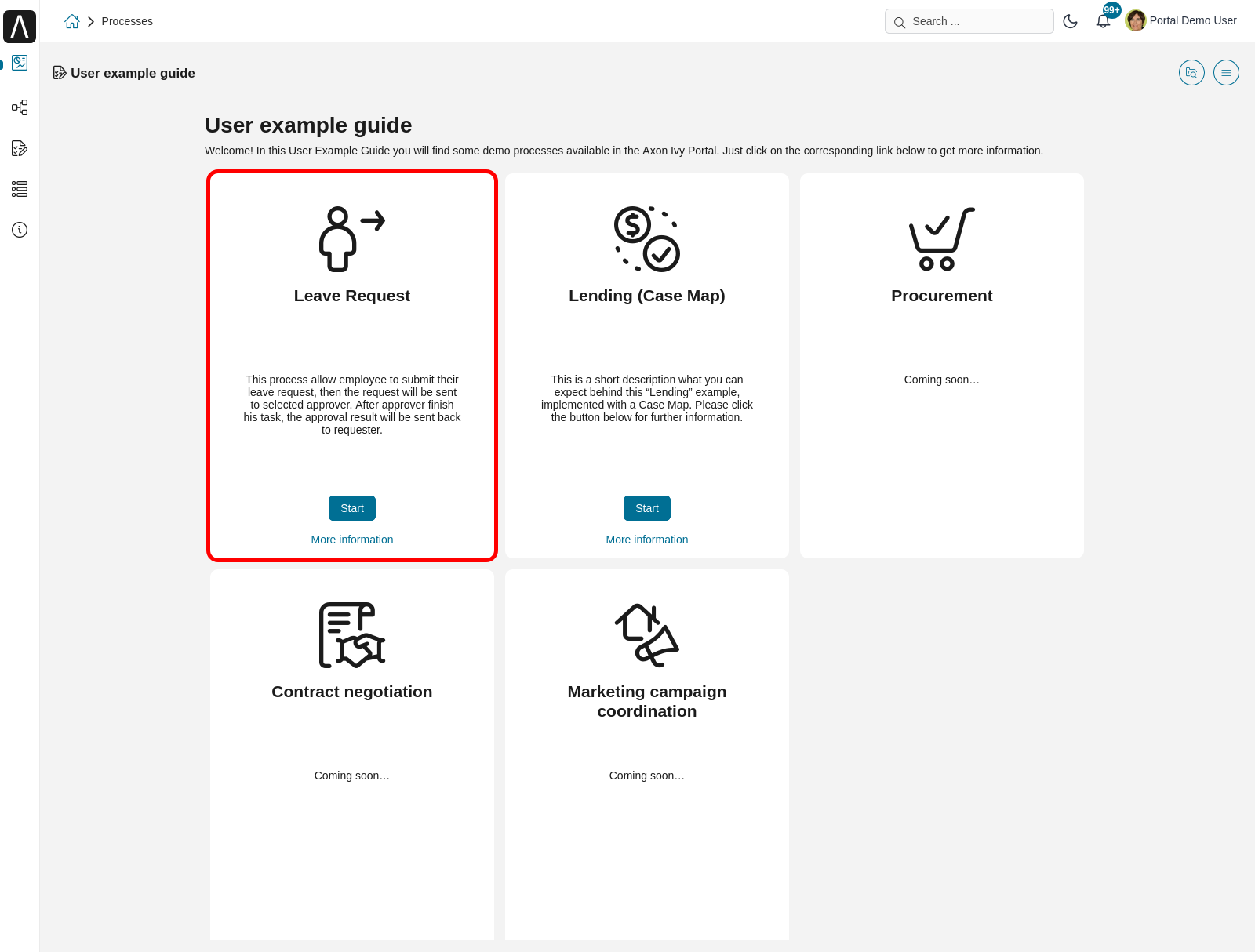 Portal examples: Leave request example