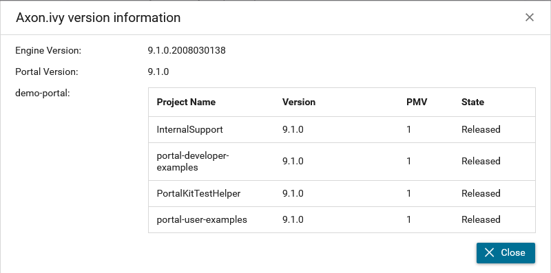 portal-version-information