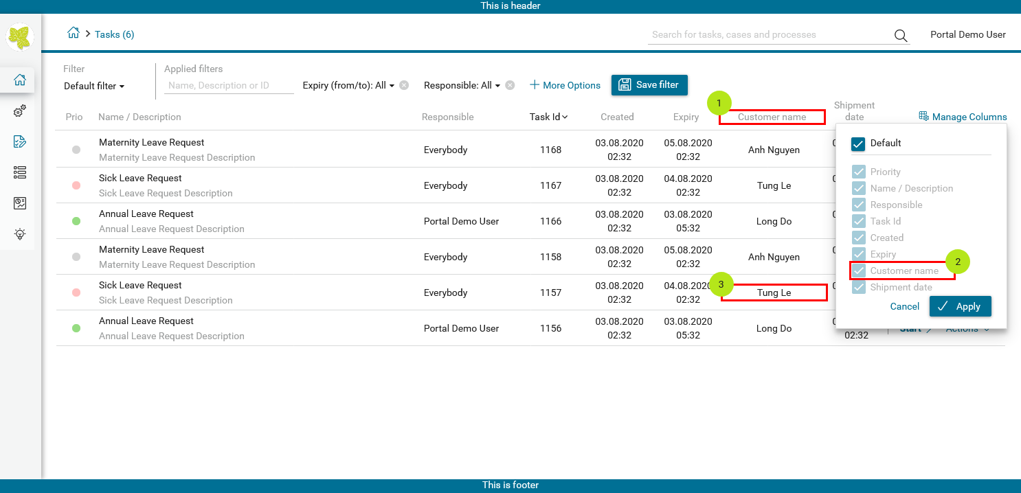task-columns-configuration