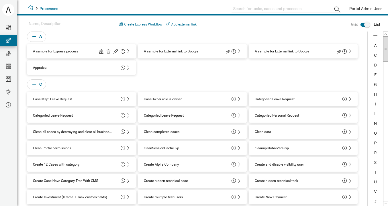 portal-process-list-view-page