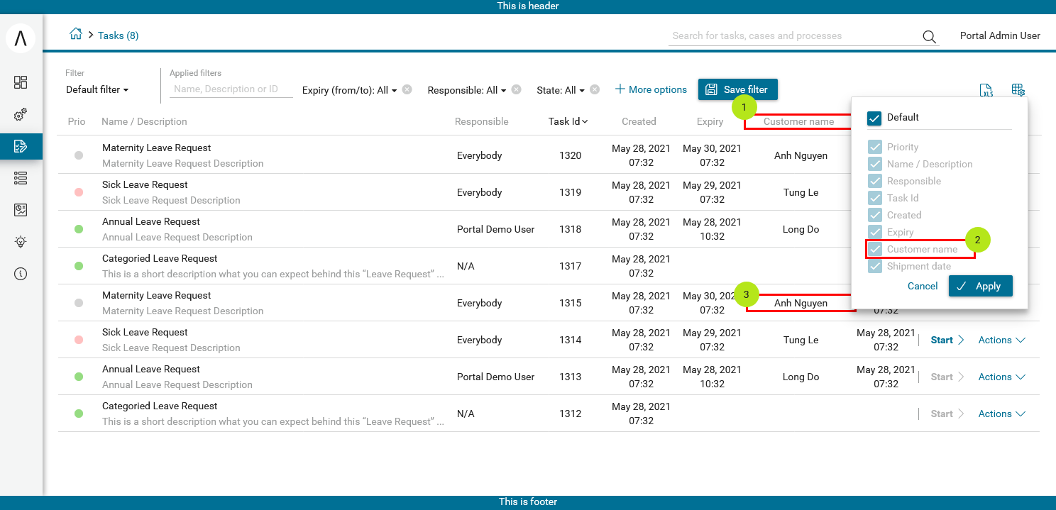 task-columns-configuration