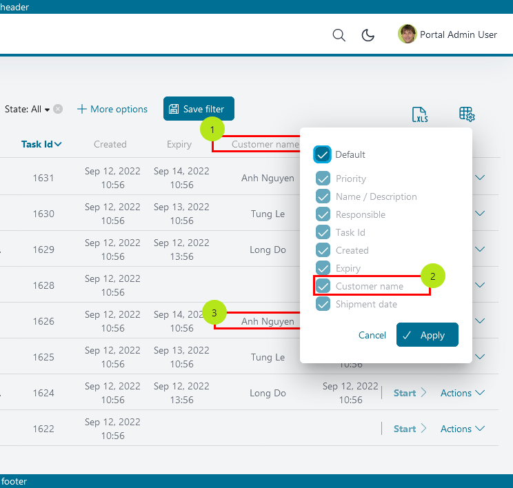 task-columns-configuration
