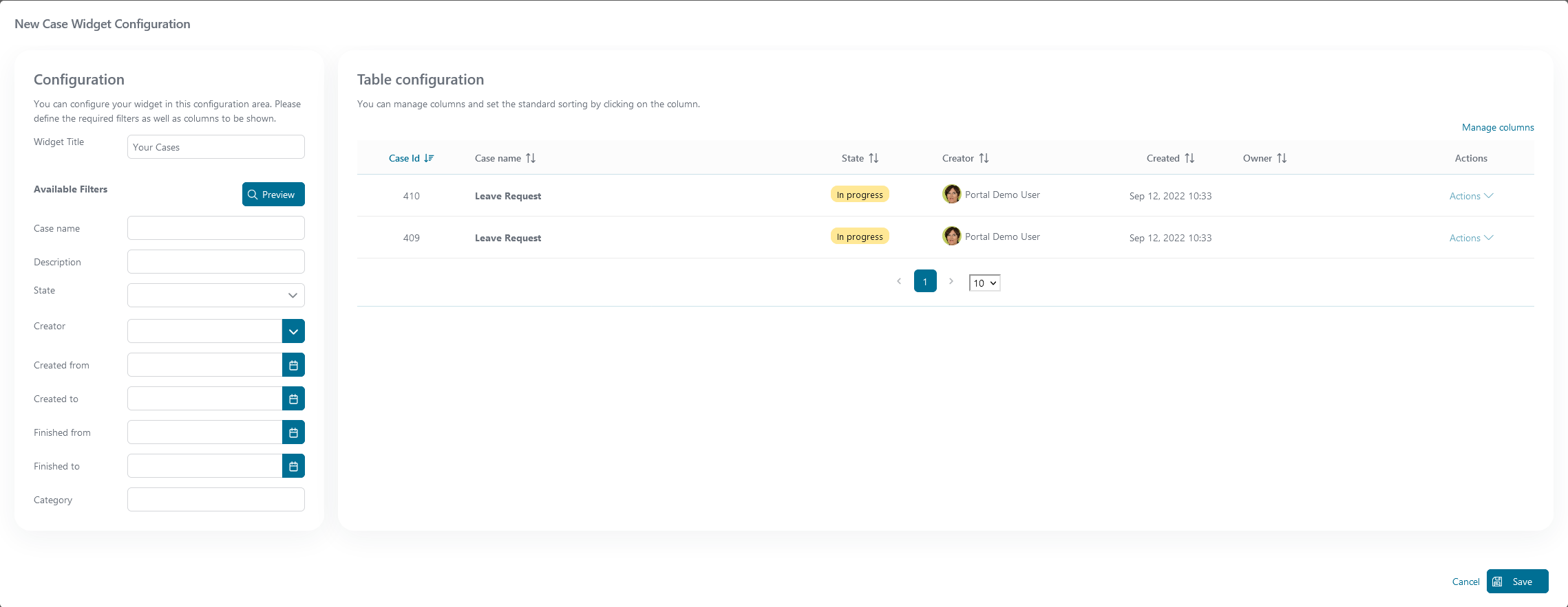 case-list-widget